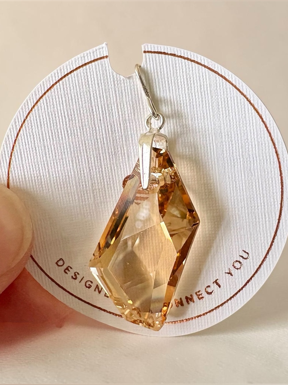 NWOT Alex and Ani Swarovski Golden Shadow Chain Station Charm